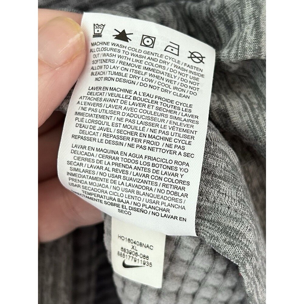 Nike Sphere Element 1/2 Zip Running Top XL Gray Heather Thumbholes 683906-066 - Picture 3 of 11